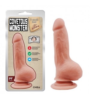 Dildo realista flexible con testículos y ventosa Covetous Monster-Flesh