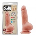 Dildo realista flexible con testículos y ventosa Covetous Monster-Flesh