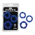 Set de 3 anillos de pene texturados Beaded Cock Rings - Blue