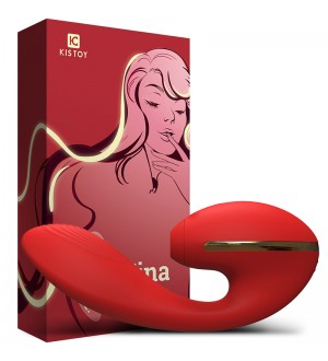 Vibrador de punto G y estimulador de clítoris por pulso de aire KISTOY Tina