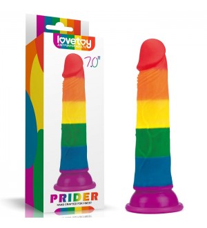 Dildo del orgullo con base de succión 7'' Prider Dildo