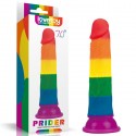 Dildo del orgullo con base de succión 7'' Prider Dildo