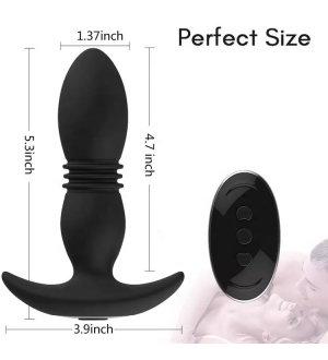 Plug anal vibrador telescópico para próstata