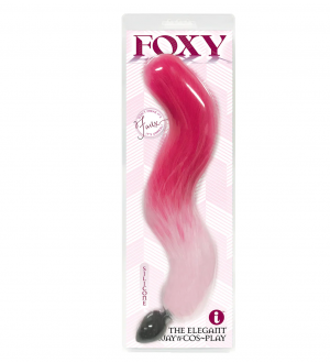 Plug anal de silicona con cola rosa Foxy Fox Tail Silicone Butt Plug