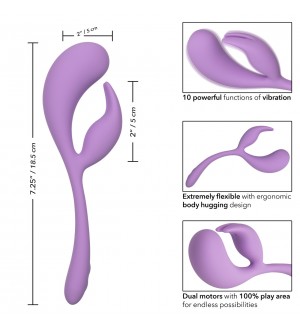 Vibrador de punto G con estimulador de clítoris Elle Liquid Dual Flicker