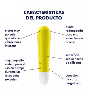 Mini vibrador recargable para clítoris SATISFYER ULTRA POWER BULLET 1