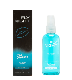 Gel lubricante íntimo saborizado Mentol - Kisses Fly Night