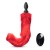 Plug Anal Vibrador Recargable con control con cola de zorro Red Tail