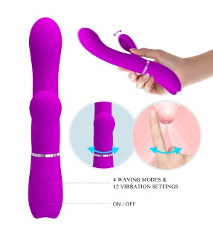 Vibrador rabbit con movimientos especiales para punto G y clítoris