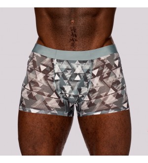 Male power Shorts sin costura Optical Sheer Prints