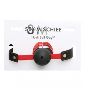 Mordaza de bola Sex & Mischief Hush Ball Gag Adjustable Strap