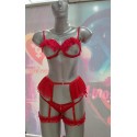 Conjunto de ropa interior de 4 piezas de tul Fantasía