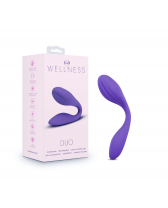 Vibrador tipo bumerán para parejas Wellness Duo-Purple