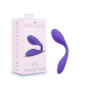 Vibrador tipo bumerán para parejas Wellness Duo-Purple