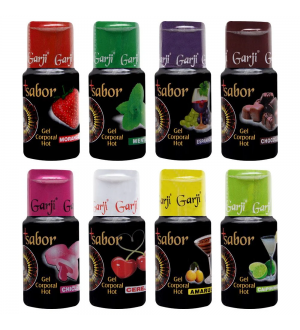 Gel lubricante saborizado con sensación calor Garji