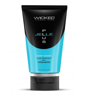 Lubricante anal a base de agua Wicked Jelle Plus con relajantes, 113 g