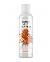 Lubricante Swiss Navy 4 en 1 con sabor a caramelo salado (1 oz)