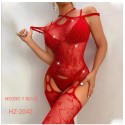 Enterizo de red o Bodystocking color rojo The secret
