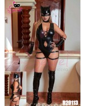 Traje de fantasía o disfraz erótico de Gatúbela de 4 piezas