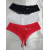 Tanga hilo abierta de encaje TALLA L - FANTASÍA de malla y borde de blonda