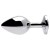 Plug anal de metal Sensual Love mediano con piedra
