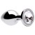 Plug anal de metal Sensual Love mediano con piedra