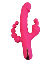 Vibrador Rabbit triple función Pink Heart