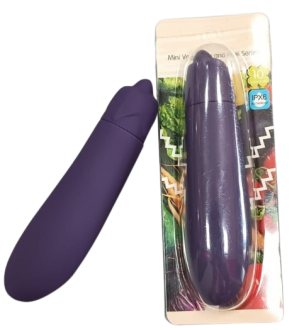 Mini vibrador para clítoris Eggplant - Berenejna a baterias