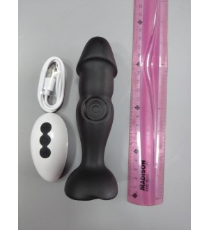 Vibrador anal a control remoto con forma de plug anal