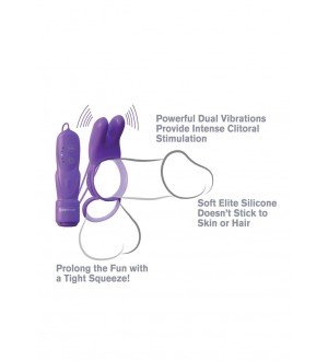 Anillo vibrador para pene con control remoto Fantasy C-Ringz Twin Teazer
