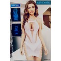 Vestido de red - Bodystocking - que brilla en la oscuridad Pleasure cage