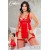 Babydoll con bralette y aberturas con tanga incluida