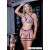 Conjunto de lencería de encaje con portaligas tipo Bralette ROSA CON NEGRO