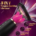 Vibrador multifunción para clítoris y pezones: lame, succiona y vibra