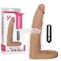 Anillo de pene con dildo consolador vibrador para doble penetración The Ultra Soft Double Vibrating