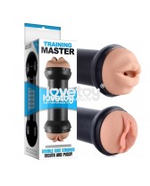 Masturbador Vagina y Boca tipo linterna Traning Master Double Side Stroker Mouth and Pussy