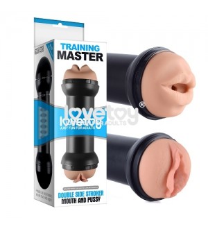 Masturbador Vagina y Boca tipo linterna Traning Master Double Side Stroker Mouth and Pussy