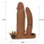 Funda o extensión de pene con dildo para doble penetración Pleasure X Tender Vibrating Double Penis Sleeve