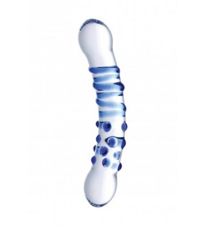 Dildo consolador de cristal Blu Dual Ended Glass Dildo