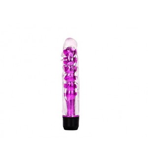 Vibrador con funda de silicona Cristal Waves Red