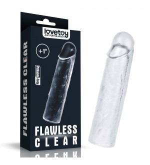 Funda o extensión de pene transparente que añade 2.5 cm de largo